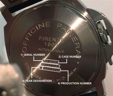 panerai model number location|Panerai reference date.